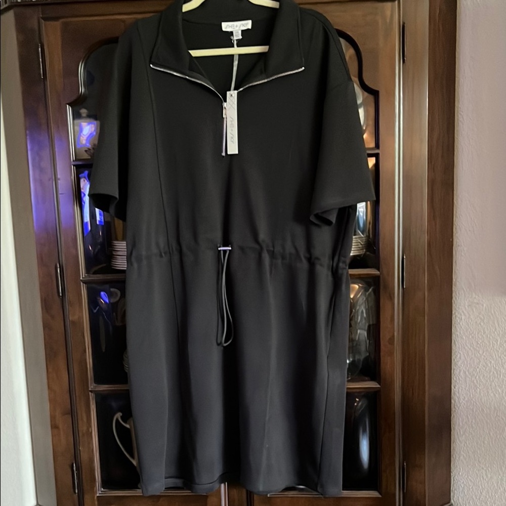 She + Sky Elegant Black Dress w pockets